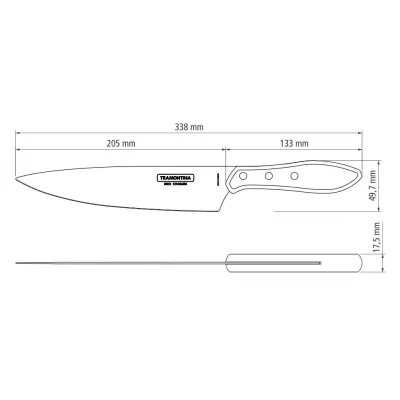 Нож для мяса Tramontina Barbecue Polywood 203 мм Красное дерево (6710923)