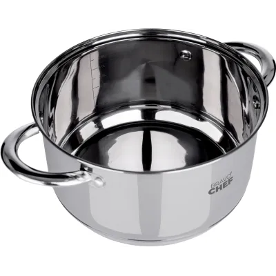 Кастрюля с крышкой Bravo Chef 20 см 3.6 л Хром (6720869)