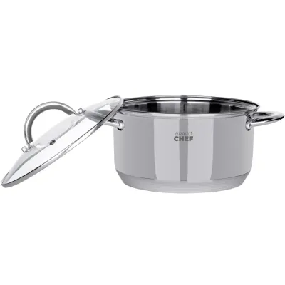 Кастрюля с крышкой Bravo Chef 20 см 3.6 л Хром (6720869)