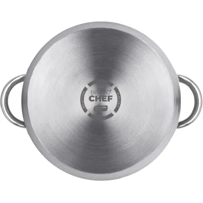 Кастрюля с крышкой Bravo Chef 20 см 3.6 л Хром (6720869)