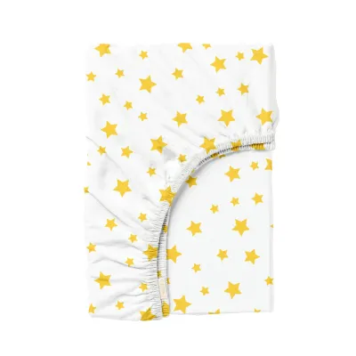 Простыня на резинке в детскую кроватку 60х120 см YELLOW STARS COSAS Золотистый