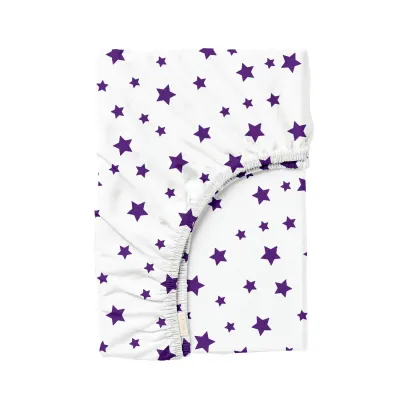Простирадло на резинці 140х200 см PURPLE STARS COSAS