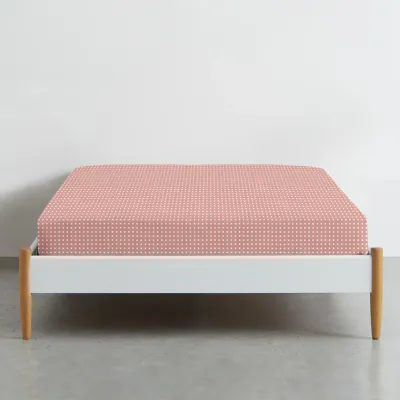 Простирадло на резинці 160х200 см COPPER DOTS COSAS Теракотовий