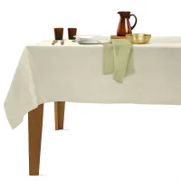 Скатертина на стіл водовідштовхувальна COSAS 150х180 CREAM Скатертина на стіл водовідштовхувальна COSAS 150х180 CREAM