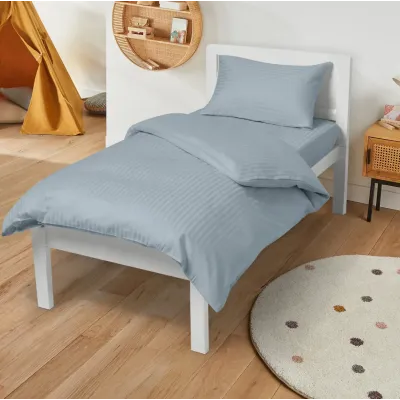 Підліткова постіль сатин з простирадлом на гумці CASHMERE Cosas Сизий 160х220 см Підліткова постіль сатин з простирадлом на гумці CASHMERE Cosas Сизий 160х220 см
