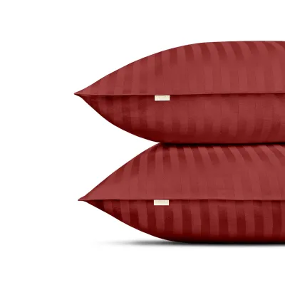 Двуспальное постельное белье сатин BURGUNDY Cosas Красный 180х220 см