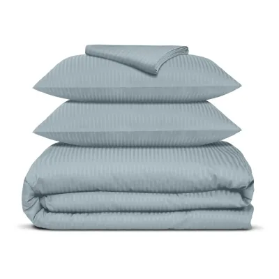 Євро постіль сатин з простирадлом на гумці CASHMERE Cosas Сизий 200х220 см