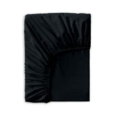 Простирадло на резинці сатин 180х200 см BLACK Cosas