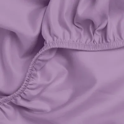 Двуспальная постель сатин с простыней на резинке LAVENDER Cosas Лаванда 180х220 см Двуспальная постель сатин с простыней на резинке LAVENDER Cosas Лаванда 180х220 см