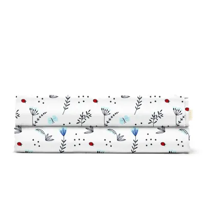 Дитяче простирадло 110х160 см BLUE WILDFLOWERS CS1 Cosas