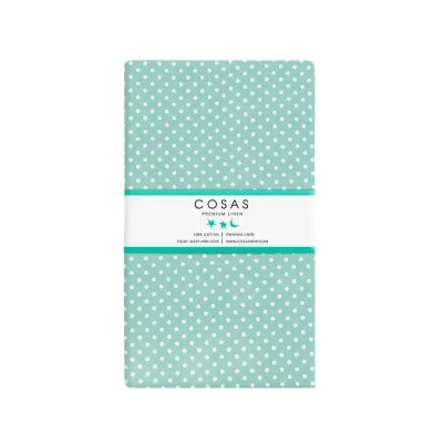 Дитяче простирадло 110х160 см MINT DOTS CS1 Cosas Дитяче простирадло 110х160 см MINT DOTS CS1 Cosas