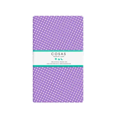 Дитяче простирадло 110х160 см LAVENDER DOTS Cosas Дитяче простирадло 110х160 см LAVENDER DOTS Cosas