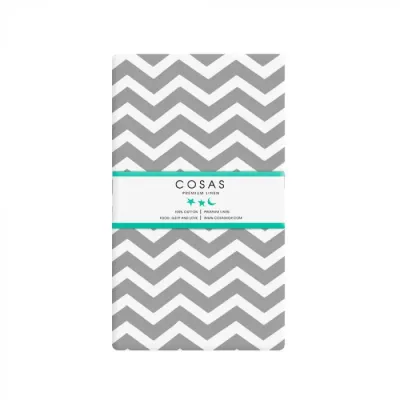 Детская простыня 110х160 см GREY ZIGZAG CS1 Cosas