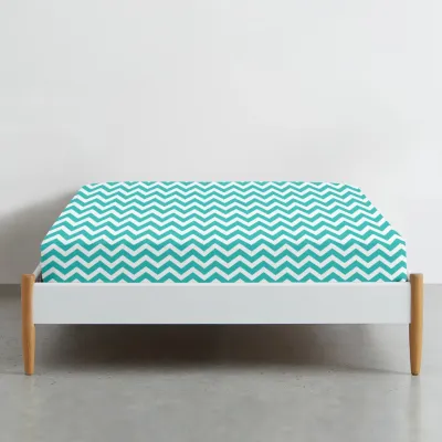 Детская простыня 110х160 см MINT ZIGZAG CS1 Cosas