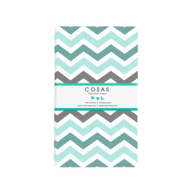Дитяче простирадло 110х160 см MINT ZIGZAG CS2 Cosas Дитяче простирадло 110х160 см MINT ZIGZAG CS2 Cosas