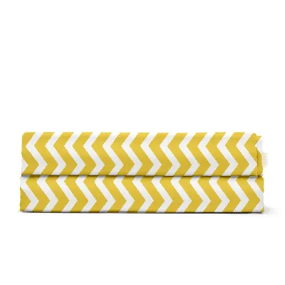 Дитяче простирадло 110х160 см YELLOW ZIGZAG CS3 Cosas