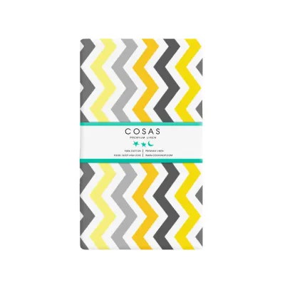 Дитяче простирадло 110х160 см YELLOW ZIGZAG CS4 Cosas