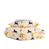 Подростковая постель с простыней на резинке Cosas Cats CS5 160х220 см Разноцветный Подростковая постель с простыней на резинке Cosas Cats CS5 160х220 см Разноцветный