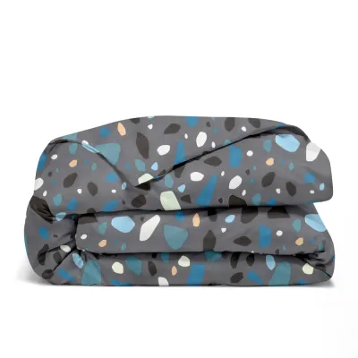 Семейная постель с простыней на резинке GEMSTONES CS2 Cosas серый 2х160х220 см