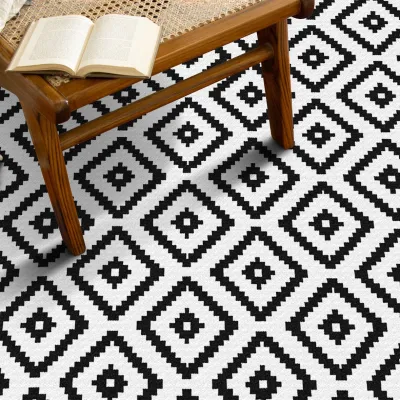 Ковер хлопковый Cosas RHOMBUS CS2 160х250 см Черный Ковер хлопковый Cosas RHOMBUS CS2 160х250 см Черный