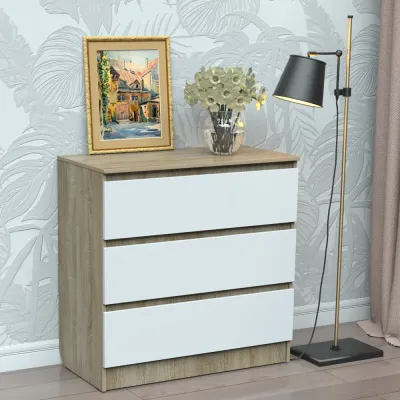 Комод Тиса Мебель 301 Дуб сонома Белый 90x45x90 см
