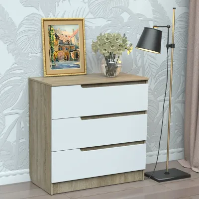 Комод Тиса Мебель 303 Дуб сонома Белый 90x45x90 см
