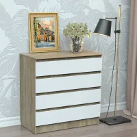 Комод Тиса Мебель 302 Дуб сонома Белый 90x45x90 см