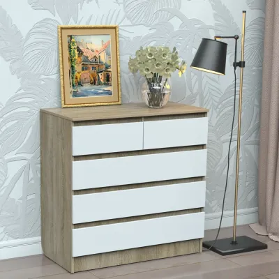 Комод Тиса Мебель 314 Дуб сонома Белый 90x45x90 см