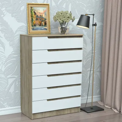 Комод Тиса Мебель 310 Дуб сонома Белый 129x45x90 см