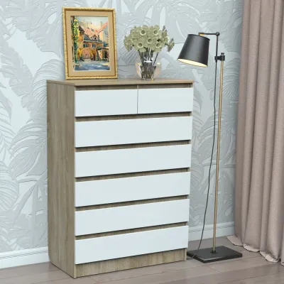 Комод Тиса Мебель 320 Дуб сонома Білий 129x45x90 см