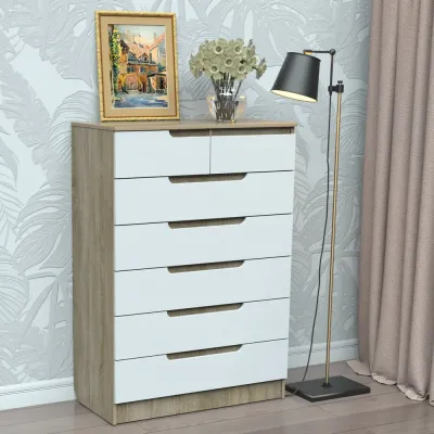 Комод Тиса Мебель 322 Дуб сонома Білий 129x45x90 см