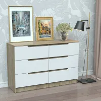 Комод Тиса Мебель 327 Дуб сонома Білий 90x45x120 см