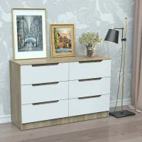 Комод Тиса Мебель 329 Дуб сонома Білий 90x45x120 см Комод Тиса Мебель 329 Дуб сонома Білий 90x45x120 см