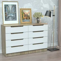 Комод Тиса Мебель 330 Дуб сонома Белый 90x45x120 см