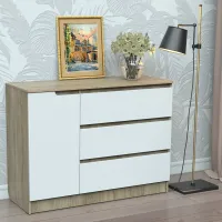 Комод Тиса Мебель 331 Дуб сонома Білий 90x45x120 см