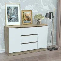 Комод Тиса Мебель 335 Дуб сонома Белый 90x45x140 см Комод Тиса Мебель 335 Дуб сонома Белый 90x45x140 см