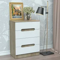 Комод Тиса Мебель 339 Дуб сонома Білий 96x45x60 см