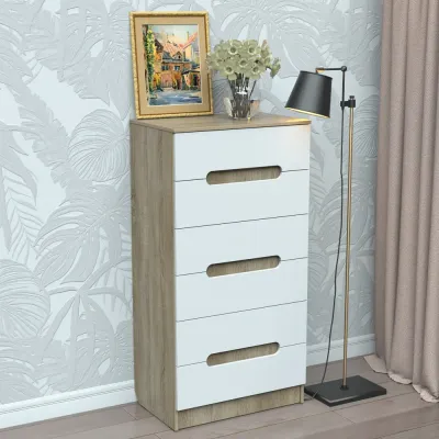 Комод Тиса Мебель 340 Дуб сонома Белый 138x45x60 см