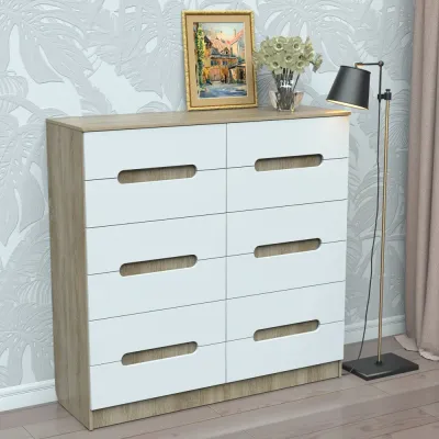 Комод Тиса Мебель 342 Дуб сонома Белый 138x45x120 см