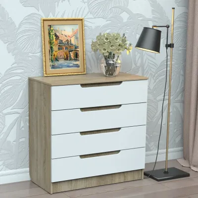 Комод Тиса Мебель 306 Дуб сонома Белый 90x45x90 см
