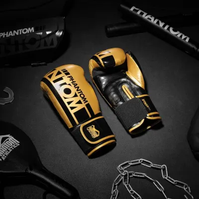 Боксерские перчатки Phantom APEX Elastic 16 унций Gold