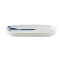 Блюдо овальное Bonna Blue Wave 21 см Белый/синий