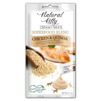Крем--снек для кішок зі смаком курки та кіноа Natural Kitty Creamy Treats Chicken with Quinoa 4х12 г Крем--снек для кішок зі смаком курки та кіноа Natural Kitty Creamy Treats Chicken with Quinoa 4х12 г