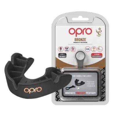 Капа боксерська OPRO Bronze Black (art.002184001) Капа боксерська OPRO Bronze Black (art.002184001)