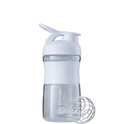 Шейкер спортивний пляшка BlenderBottle SportMixer 20oz/590ml White Original