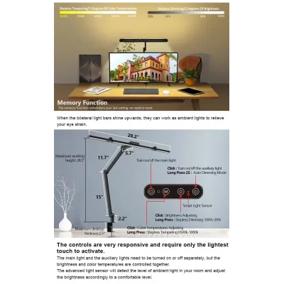 Лампа LED світильник для монітору та робочого місця 24Вт світлодіодна OLED READER SIL-OR03-24 Лампа LED світильник для монітору та робочого місця 24Вт світлодіодна OLED READER SIL-OR03-24