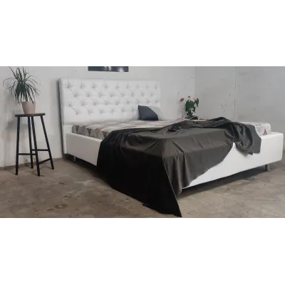 Ліжко BNB Arizona Comfort 90 х 200 см Стразы Екошкіра Білий Ліжко BNB Arizona Comfort 90 х 200 см Стразы Екошкіра Білий