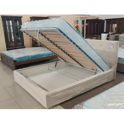 Кровать двуспальная BNB Leandra Comfort 180 x 200 см Simple Айвори