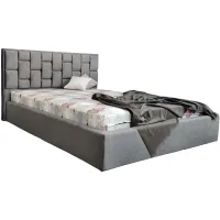 Ліжко двоспальне BNB Royal Premium 140 х 200 см Simple Сірий