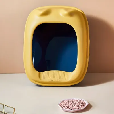 Туалет для кошек Taotaopets 268802 Yellow 40*30*20 cm лоток для котов с лопаткой